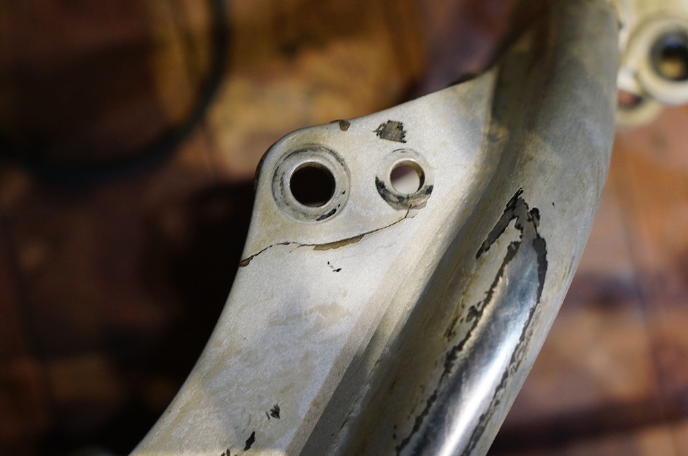 HONDAモトクロッサーのフレーム溶接修理