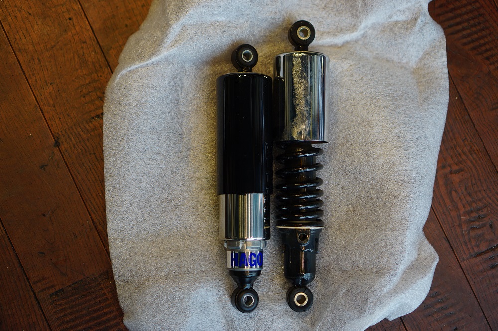 ロイヤルエンフィールド　HAGONサスペンションでローダウン