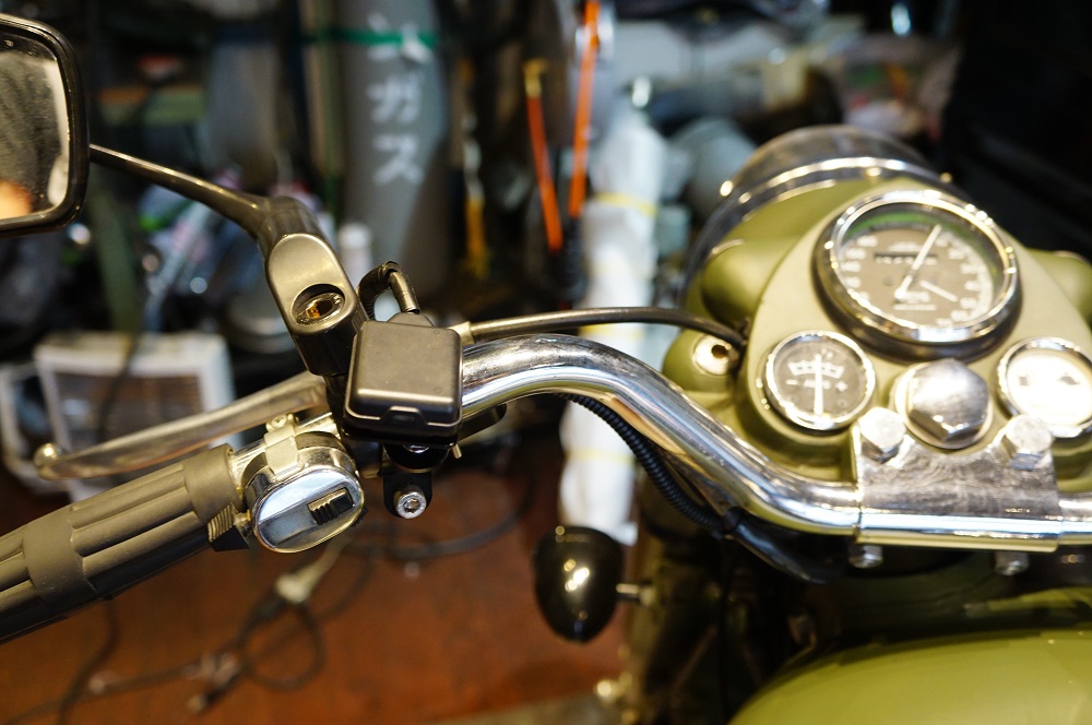 ロイヤルエンフィールド　ETC移設取り付け