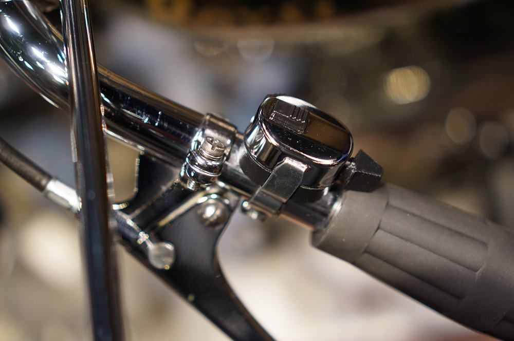 ハンドルスイッチ配線　ハンドル中通し加工