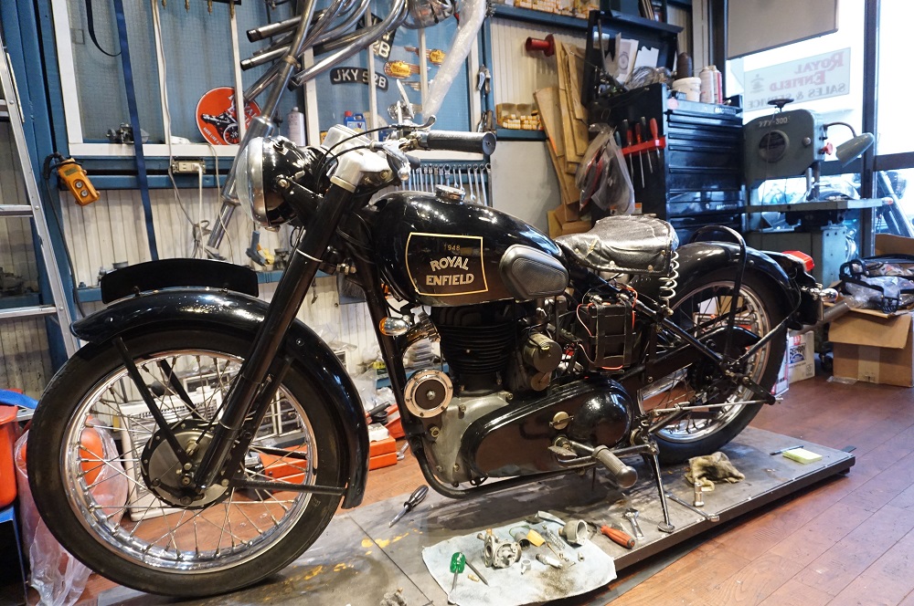 ロイヤルエンフィールド　modelG　キャブレター交換